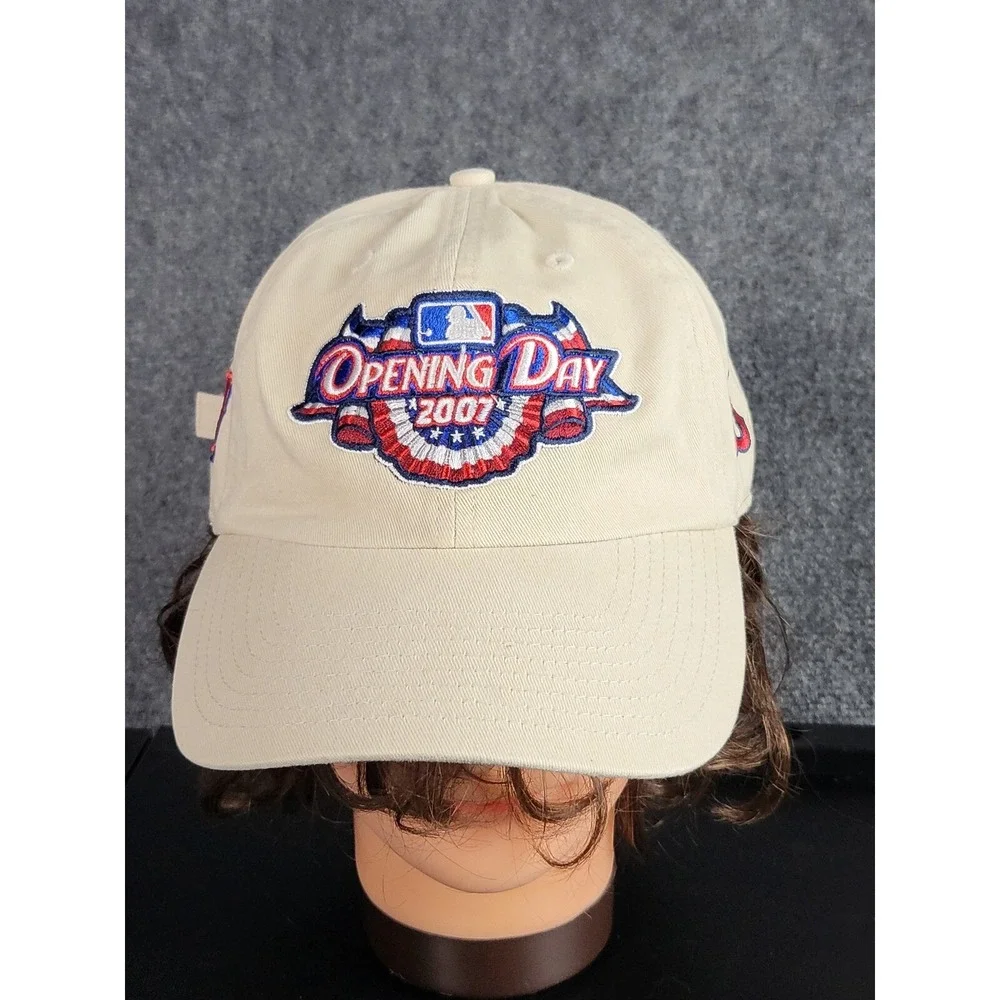 Twins Enterprise MLB Opening Day 2007 Baseball Cap Hat Adjustable Beige Tan Logo
